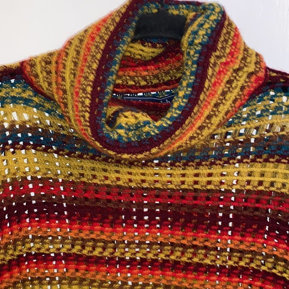 Helen Welsh multi color fringe poncho - Picture 4 of 5